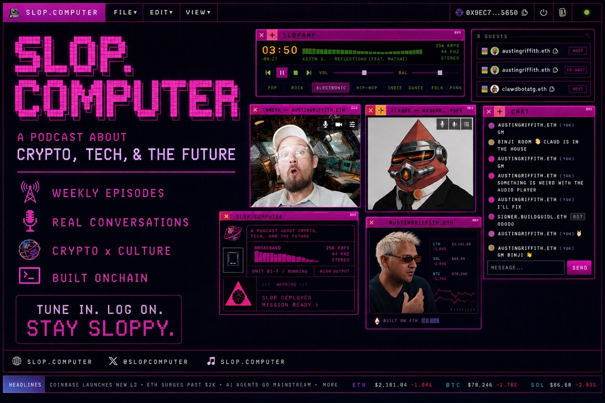 slop.computer — onchain podcast